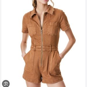 Alice and Olivia Zip Front Romper
